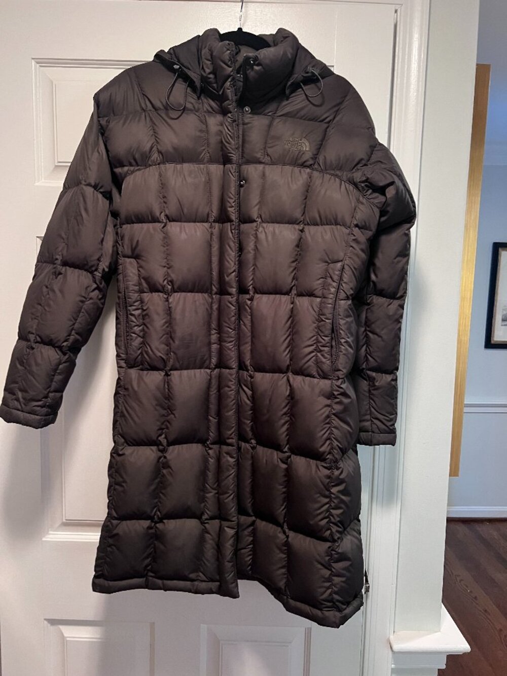 The North Face Metropolis Parka 550 Goose Down Long Quilted Green Women’s M